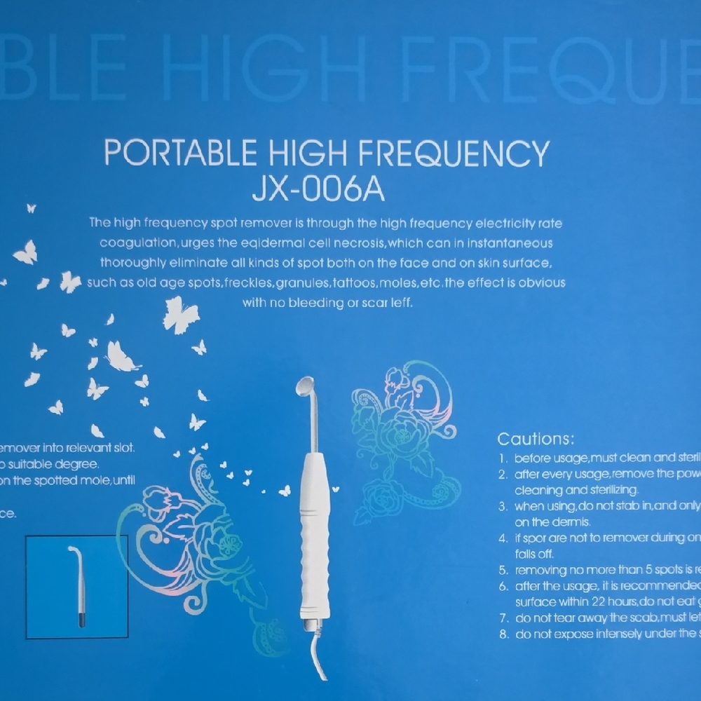 JX-006A Portable High Frequency Skincare Tool - White